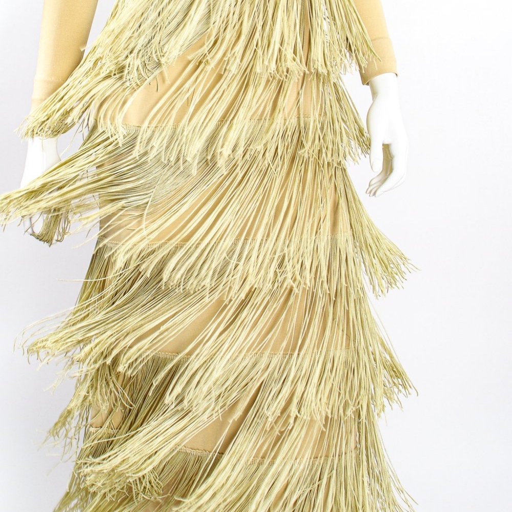 Fred Perlberg Vintage Tiered Fringe Dress (size s)